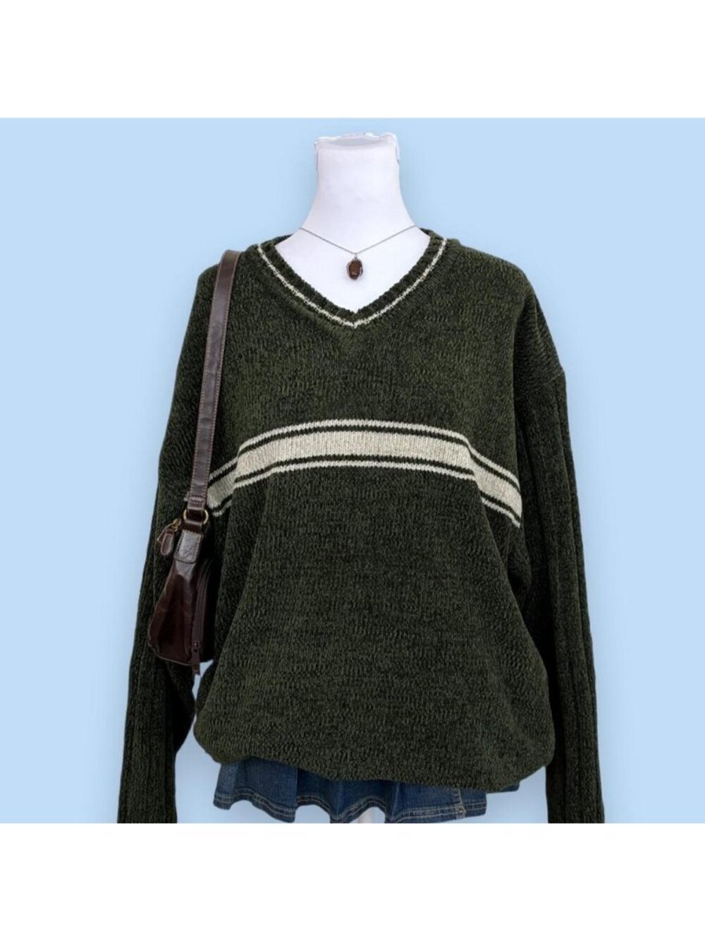 90s striped skater grunge sweater
